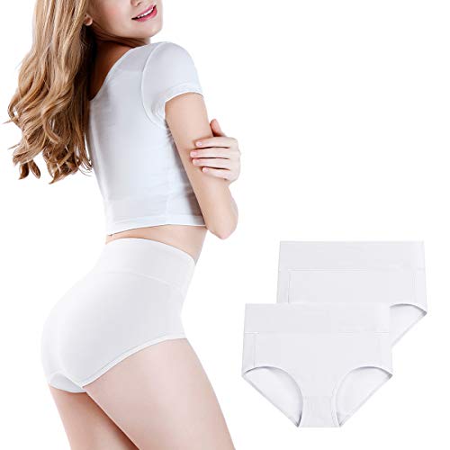Image of wirarpa Women's Modal Underwear Soft High Waist Briefs Ladies Panties 4 Pack (Regular & Plus Size)