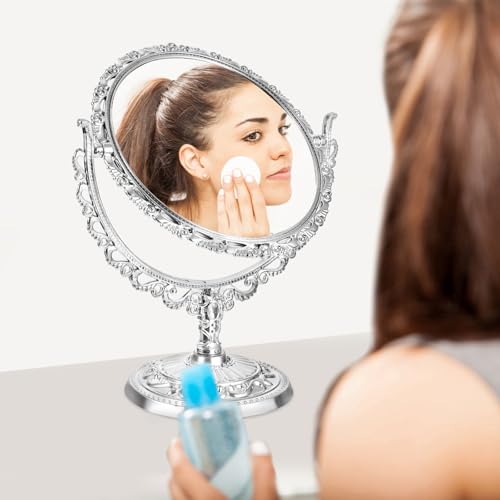 Espejo de Maquillaje Redondo Vintage de Doble Cara GALPADA miniatura 5
