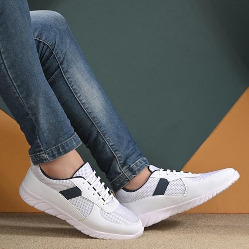 Image of Centrino Lightweight Sneakers for Men | Shoes for Man Stylish | Casual Breathable Lace-Up Canvas Walking Shoes | Cushioned Insole for All-Day Comfort | Anti-Skid Sole | Comfortable Mens Shoes Daily (6822)