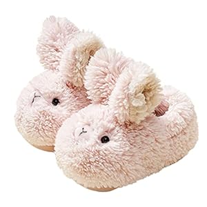 Caistre Toddler Slippers Girl Kids Bunny Cute House Slipper Fuzzy Slippers Winter Slipper Warm Slippers Soft Plush Boy Indoor Slipper