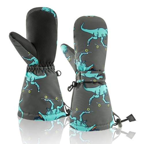 Image of BAVST Winter Kids Waterproof Gloves for Boys Girls Snow Ski Toddler Baby Mittens Outdoor for Infant Teens 1-5T