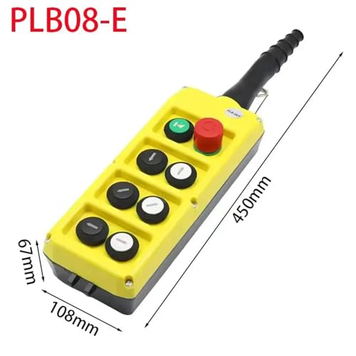 Caja de botón industrial PLB08-E con e-stop de metal para maquinaria 3