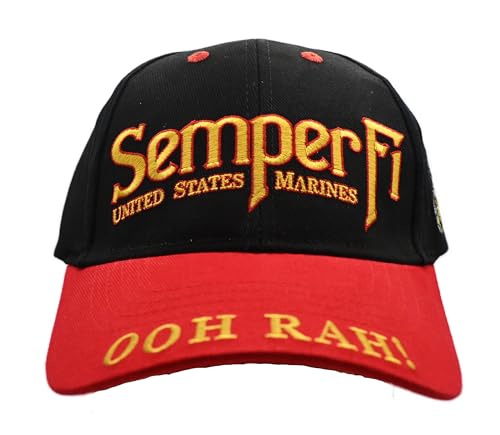 Image of MWS U.S Marine USMC Semper Fi Always a Marine Traditions Since 1775 Logo Eagle Embroidered Cap Hat