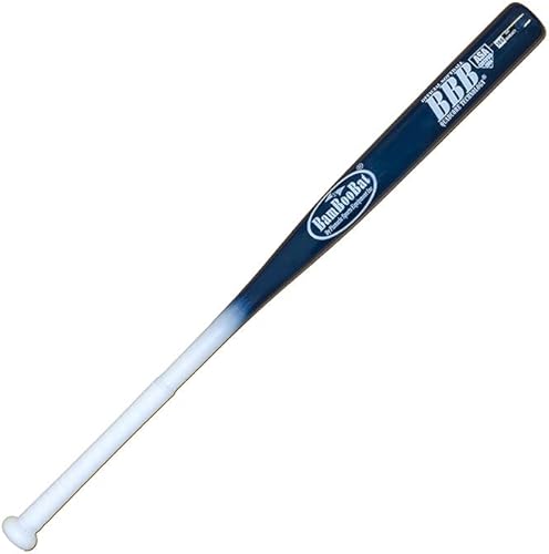 Miniatura 14 de BamBooBat Bate de sóftbol de lanzamiento lento sin carga aprobada por la ASA - 34 pulgadas garantía de 100 días Mango natural/barril azul real