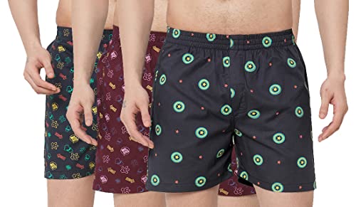Image of ANNI DESIGNER Men's Cotton Blend Modern Relaxed Floral Boxer Shorts