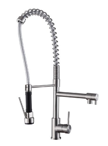Ruvati RVF1290ST 28-inch Pre-Rinse Spray Commercial Style Kitchen Faucet - Stainless Steel Ruvati RVF1290ST 28-inch Pre-Rinse Spray Commercial Style Kitchen Faucet - Stainless Steel