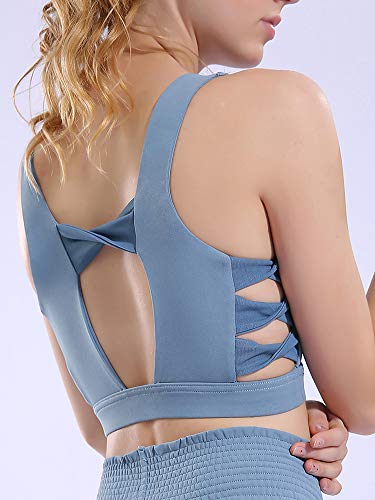 pedkit Sutiã esportivo feminino de secagem rápida push-up à prova de choque acolchoado corta-top bon