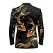 TOADDITDO Golden Carp Print Mens Sport Coat Fashion Suit Blazer Jacket One Button Suit Blazer for Casual Business Wedding Prom