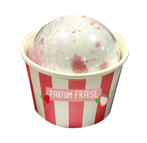 French Tendance Bombe de Bain Moussant Carnaval Effervescente – Bain Relaxant et Hydratant – Parfum Fraise Gourmande – Effet Pétillant et Mousse Abondante – Soin Bien-être – 50g