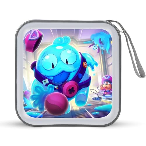 ブロスタ CDケース プラケース DVD収納ケース CD収納ボックス ディスクケース 防水 メディアケース 大容量 40枚収納 小型 持ち運び便利 薄型 ファスナー付 旅行