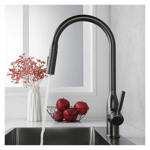 Robinet de cuisine pivotant 360 degrés avec douchette extractible et finitions chromées - 6