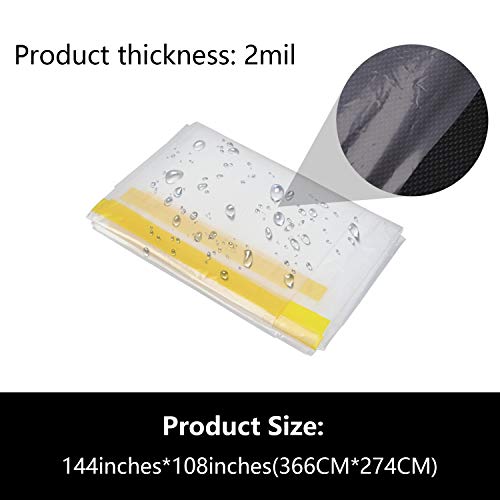 2 Pack Plastic Couch Cover & 2 Pack Battery Tape,Furniture Covers,Waterproof Couch Covers,Extra Large Plastic Tarp Couch Covers For Sectional Sofa L Shape,Furniture Cover For Storage Moving Supplies #TOP1