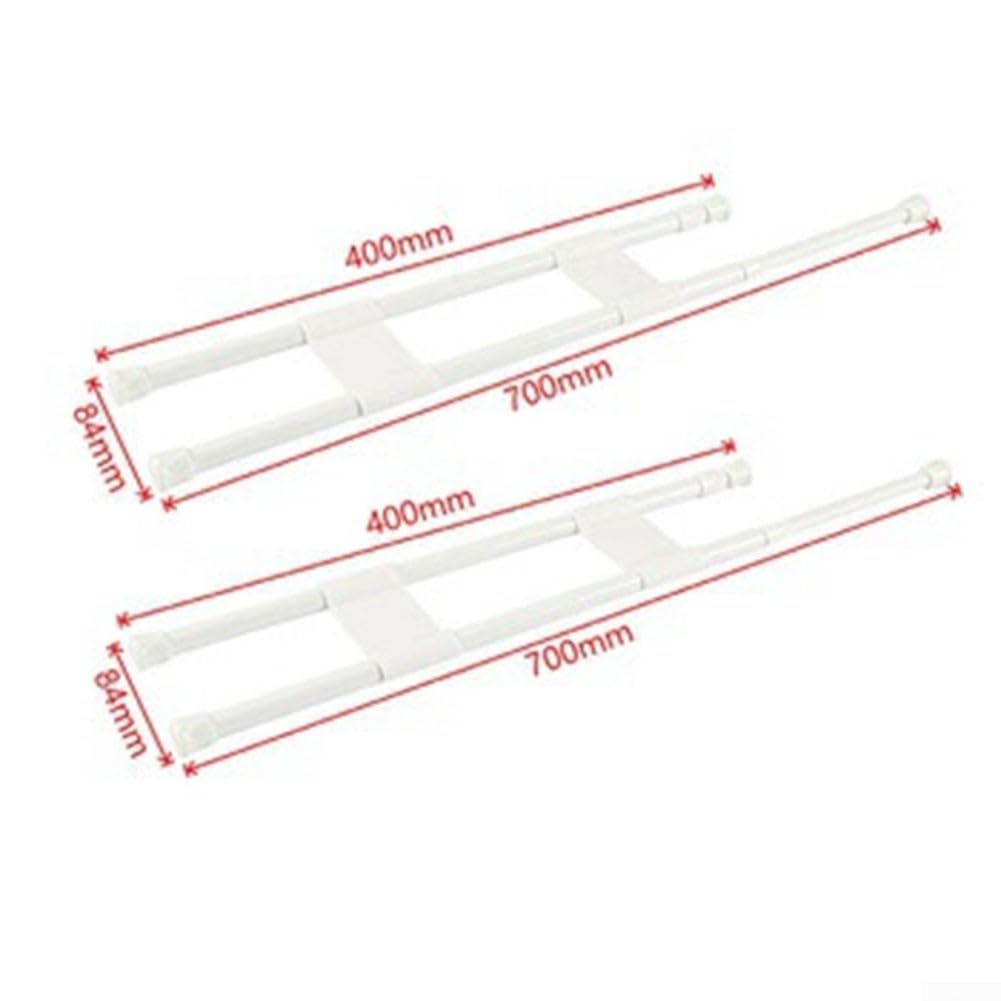 Barras de refrigerador ajustables para caravana, barras de tensión para nevera, barras de tensión dobles para caravana, barras de tensión ajustables, organizador de nevera, estante extensible
