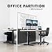 VIVO Modular Wall System, 2 PET and Whiteboard Panels, Professional Office Cubicle Dividers, Freestanding Privacy-Screen, 66 inches High, White and Dark Gray, PP-MWS63WB