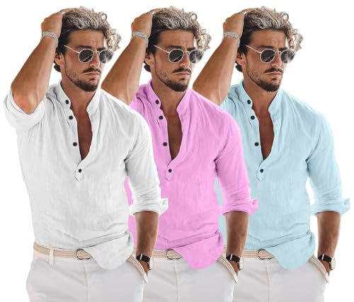 Image of Combo of Men Solid Cotton Blend Straight Kurta Shirt Pack of 2