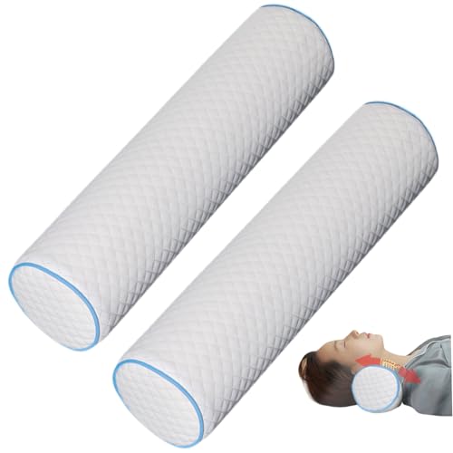 Oreiller cervical cylindrique respirant avec fermeture éclair cachée pour la nuque