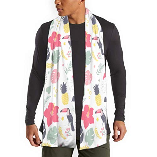 Men's And Women Winter Fashion Scarf Tropical Long Plain Warm Soft Scarves For Men - Cotton Scarves For Winter 71inx 11.8in