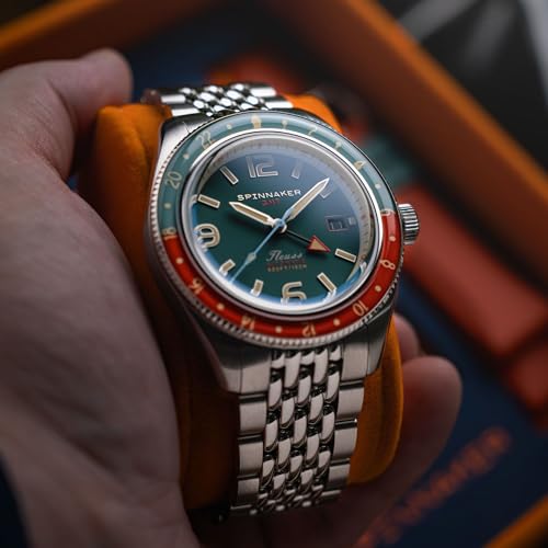 Image of Spinnaker Men's 43mm Fleuss GMT Automatic Watch with Solid Stainless Steel Bracelet SP-5120