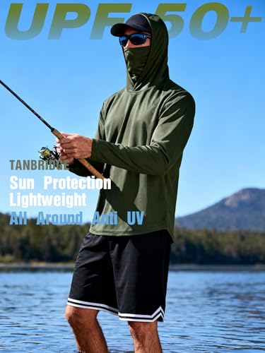 Image of 5 Pack Men's UPF 50+ Sun Protection Hoodie Shirts Long Sleeve Shirts Quick Dry Lightweight for Running Workout Hiking Fishing