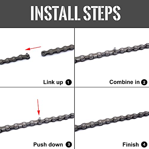 Image of Hycline Bike Chain 6 /7 /8-Speed,Bicycle Chain 1 /2x3 /32 Inch,Special Steel for Road Mountain Racing Cycling (116 Links)