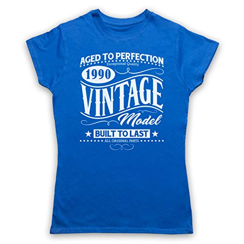T-Shirt 1990 Vintage Cadeau Anniversaire pour Femme Coton