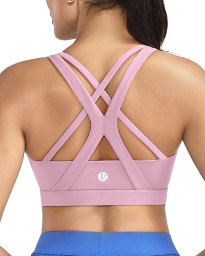 Image of RUNNING GIRL Sports Bras for Women,Seamless Strappy Sports Bra High Support Crisscross Back with Removable Pads