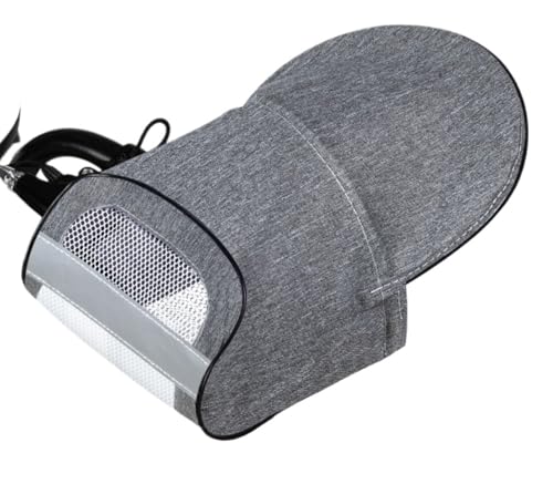 Uranus ハンドルカバー2枚セット 夏用 サンバイザー 日よけ 手袋 紫外線 防水 通気性 スクーター ハンドルカバー バイク 自転車 電動自転車専用 履きやすい 3Dメッシュ手袋 (グレー)