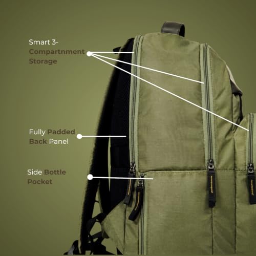 Image of 28L Agate Laptop Bag for Office with trolley Sleeve Olive
