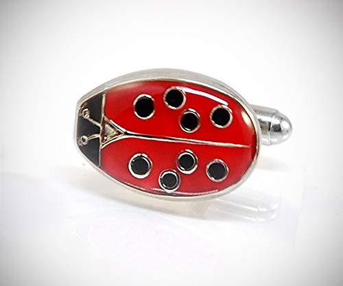 Gemelli camicia coccinella portafortuna - Made in Italy - Lady Bug Cufflinks