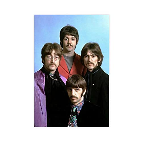 The Beatles 1967 Poster sur toile pour chambre à coucher, bureau, décoration sans cadre : 60 x 90 cm - Les Beatles, Paul McCartney, John Lennon, RIngo Starr, George Harrison The Beatles 1967 Poster sur toile pour chambre à coucher, bureau, décoration sans cadre : 60 x 90 cm