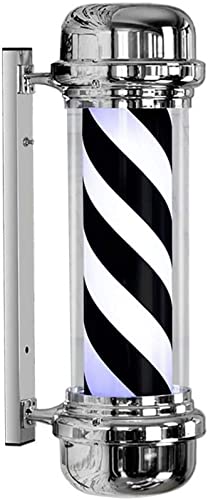 Barber pole extérieur noir et blanc pour valoriser votre rue commerçante