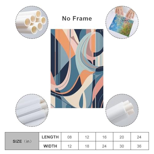 Art moderne sur toile poster géométrique pour salon