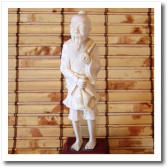3dRose ht_16453_1 Wise Oriental Man-Iron on Heat Transfer for White Material, 8 by 8-Inch
