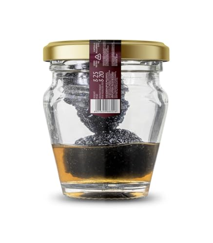 Valnerina Tartufi Trufa Negra de Vernano Entera | Natural, Artesanal y Italiana Conservada en su propio jugo | Jarrón 25 gr.