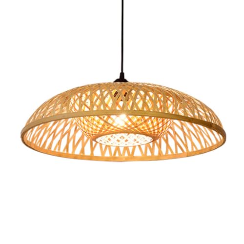 JXYDJH Lampada A Sospensione In Cesto Di Bambù, Grande Lampada A Sospensione Costiera, Confezione 1, Decorazione Da Fattoria, Illuminazione A Sospensione, Paralume In Cesto Naturale