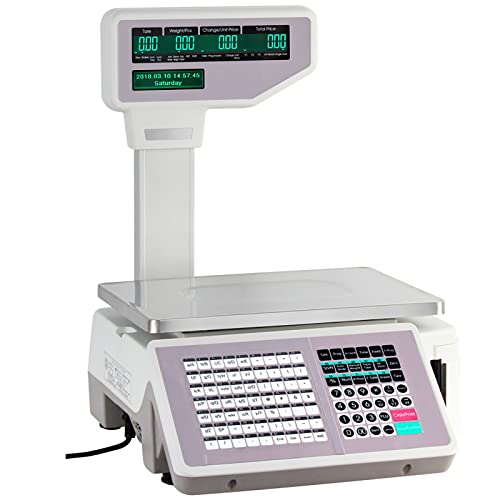 Báscula Digital con Etiqueta y Pantalla LCD Doble 30kg miniatura 1