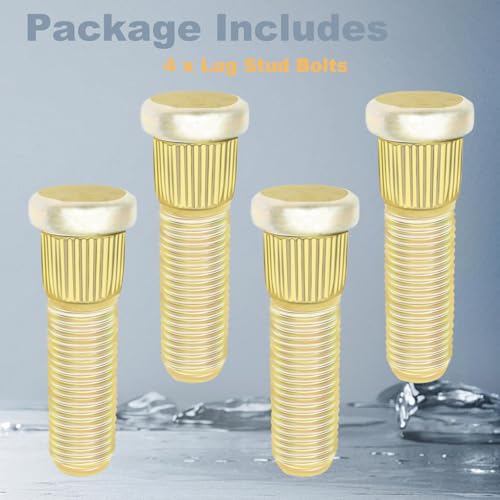 Image of 4PCS Wheel Bolts Lug Studs Lug Bolts Compatible with Club Car DS Golf Cart Gas Electric 1982-up Replace# 101922201, 102353401, 416-061, 1034779-01, 1011304