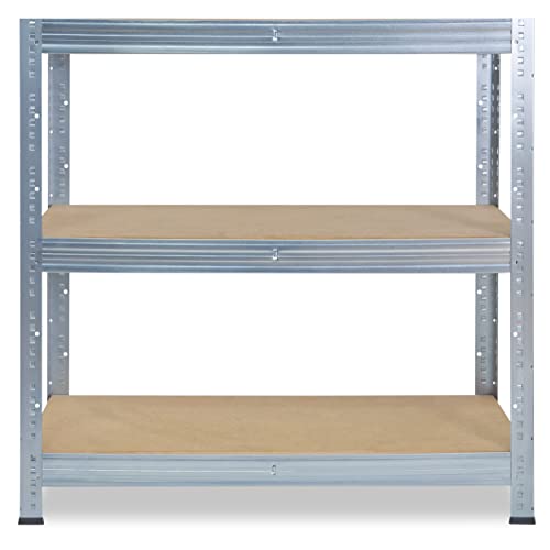 shelfplaza® 90x50x60cm Pro Estanteria galvanizada/Estanterias metalicas 3 baldas/Estanterías Fuertes Capacidad Carga 200kg / Estanteria de pie Resistente y Estante de Almacenamiento Garaje - imagen 5