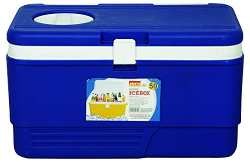 Image of Aristo Insulated Chiller Ice Box with Vent Lid|Standard Size for Travel Party Bar Ice Cubes | Cold Drinks | Medical Purpose |50 Litre, Blue