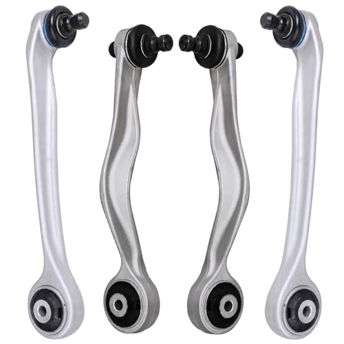 Detroit Axle - Front Upper Control Arms for Audi A4 A6 Allroad Quattro RS6 S4 S6, 4 Upper Forward Rearward Driver Passenger Side Control Arms w/Ball Joints Assembly Replacement