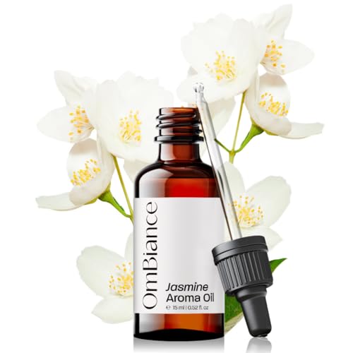OmBiance Aceite Aromático de Jazmín - Para Difusor, Aromaterapia, Velas, Masajes y Perfumes - Aroma Floral Duradero y Relajante 100% Puro (15ml, Jazmín)