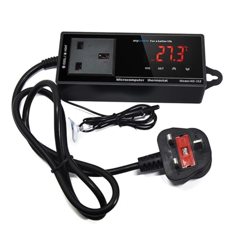 Hsthe Sea Aquarium And Reptile Thermostat High-Precision Electronic Temperature Control Heating And Cooling Temperature Controller Thermostat Essential For Pet Environment