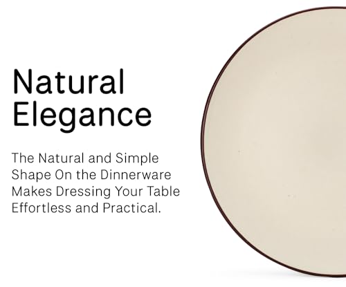 Image of Bodhi House Solid Handcrafted Stoneware Ceramic Dinner Set, Dish Set Serving, Microwave and Dishwasher Safe, Bone-ash Free, Crockery Set for Dining and Gifting (Off-WHT, Pack of 20 (6F+12K+2SB))