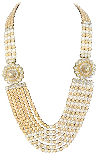Pearl Necklace Jewellery for Groom. Six Line Dulha Moti Mala Haar...