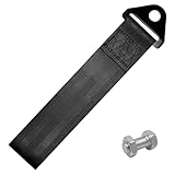 YTFRL Racing Tow Strap, Stylish JDM Car Bumper Tow Strap Trailer Hook Belt for Decoration, Heavy Duty Nylon Traction Rope Universal Fit for Front or Rear Front Bumper (Black)