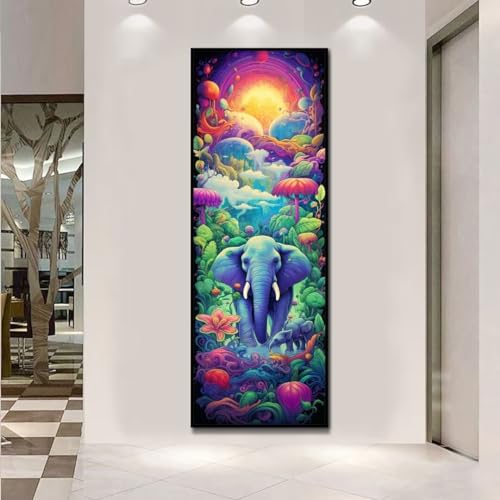 Diamond art painting éléphant 5D pour créer une décoration murale maison relaxante