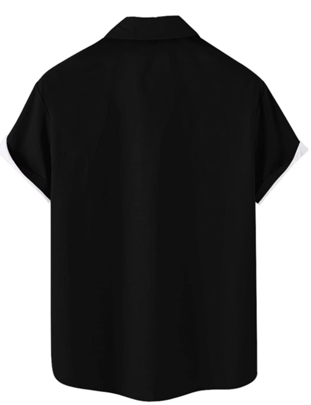 QIVICIMA Mens Bowling Shirts Hawaiian Shirt Big and Tall Retro Button Up Vintage Guayabera Camp Shirt B1 US Flag 6XL