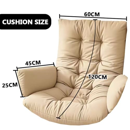 AQIGR Hängesessel Kissen, Garten Polster, Auflage für Hängeschaukel, Hängekorb Sitzkissen, Waschbar Schaukelstuhl Sitzkissen Hängestuhl Sitzauflage(Dunkelgrau)