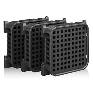 HQCM 3 Stück Fresh Air Filter für Liebherr Kühlschrank - Prämie Aktivkohlefilter passend für 9096989, 988246000, 988246001, 9882429, 9882460, ersetzt 7440021-00 Aktivkohle, Quadratisch