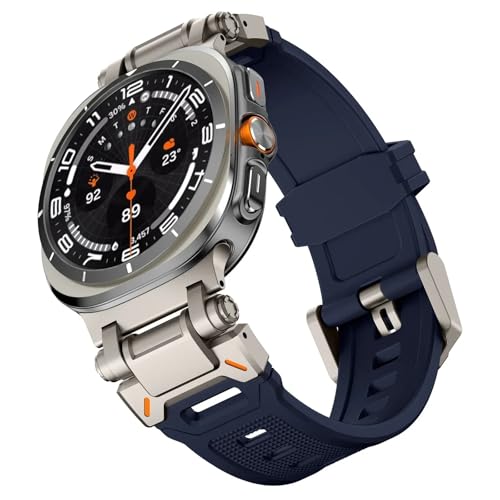 Bracelet en caoutchouc pour Samsung Galaxy Watch 7 Ultra anti-irritation pour le sport bleu